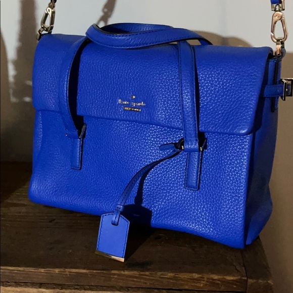 Kate Spade Blue Pebbled Cow Leather Handbag - Picture 1 of 11